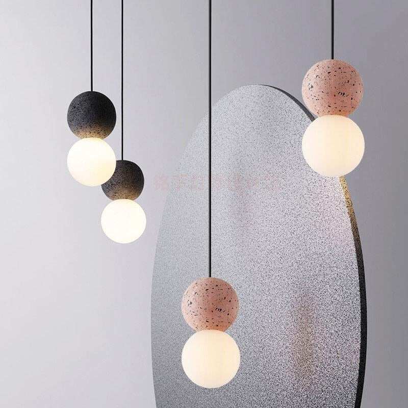 Nordic Cement Hanging Lamp Modern Simplicity Pendant Lamp LED G9 For Cafe Living Room Bedroom Bedside Bar Pendant Lights