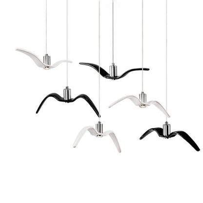 Nordic Chandelier Restaurant Three Creative Lights Modern Minimalist LED Bar Table Dining Room Personality Art Seagull Chandelier