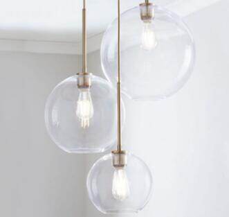 Loft Modern Pendant Light Silver Gold Glass Ball Hanging Lamp Hanglamp Kitchen Light Fixture Dining Living Room Luminaire