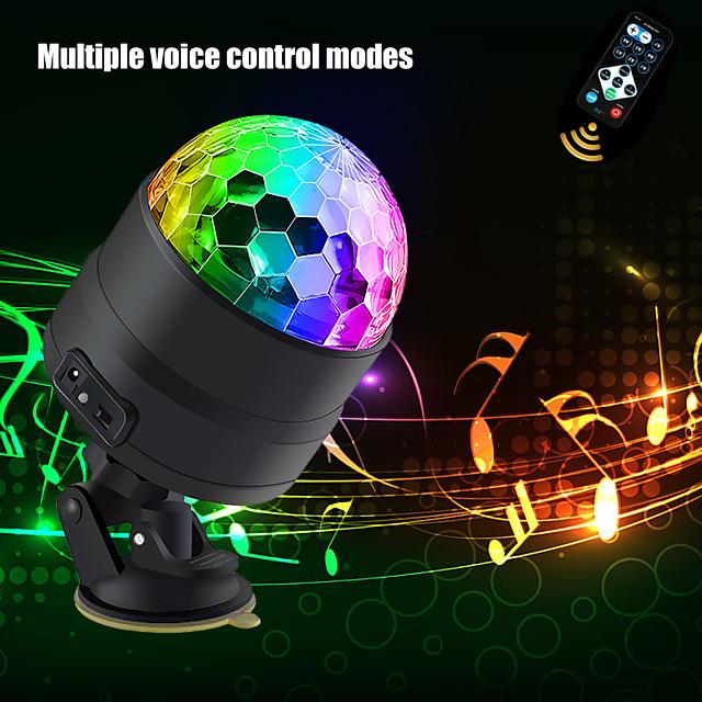 Sound Activated Rotating Disco Ball Party Lights Strobe Light USB LED Stage Lights For Christmas Home KTV Xmas Wedding Show