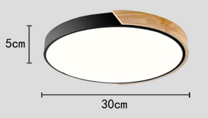 Nordic Wood led Ceiling Lights Modern Colorful Bedroom Ceiling Lamps Round thin plafondlamp Lighting lamparas de techo 30cm 40cm