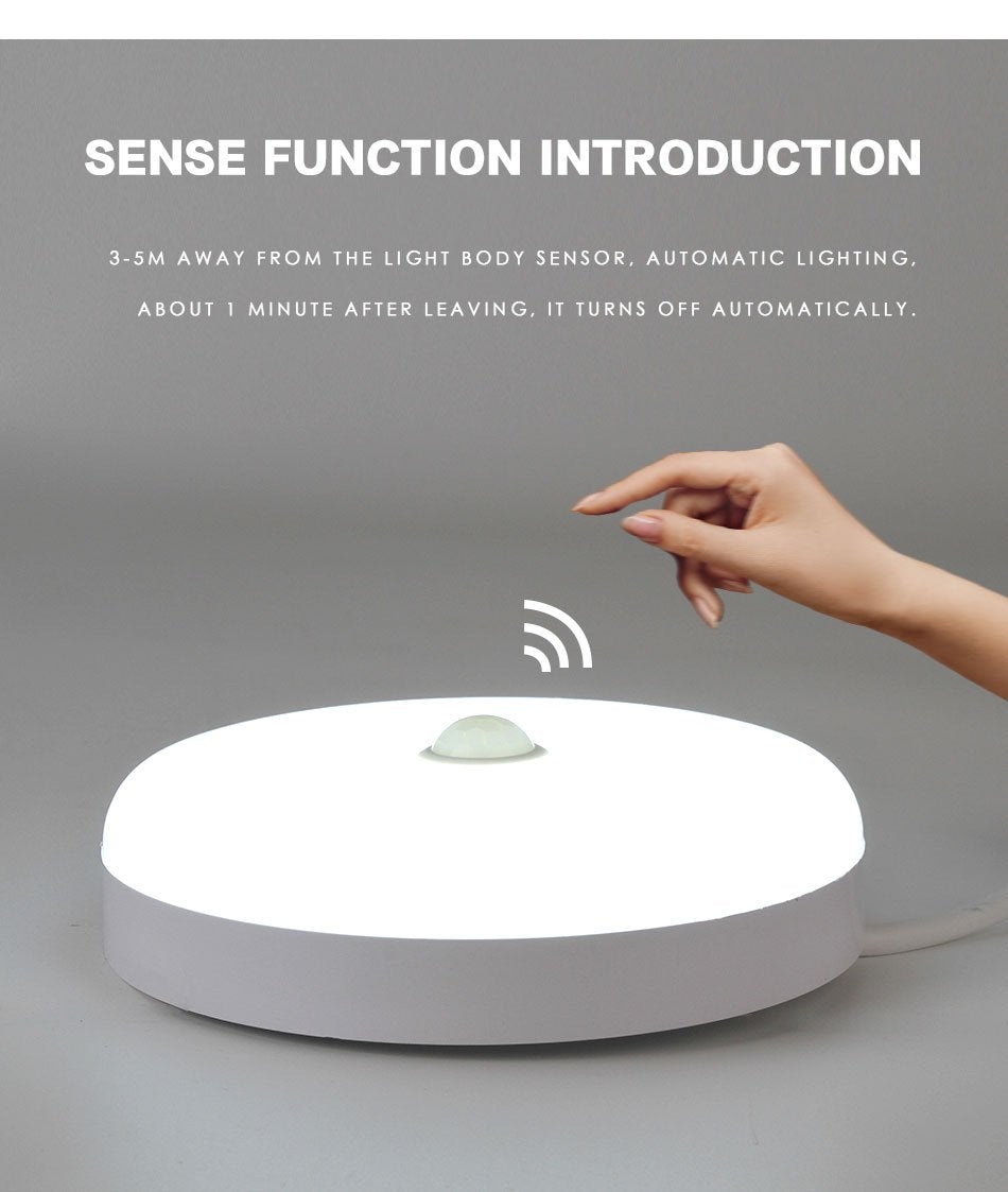 Motion Sensor LED Ceiling Light 30W 36W PIR Surface Mounted Lamp Indoor Lighting Home Kitchen Balcony Entrance Square IP65