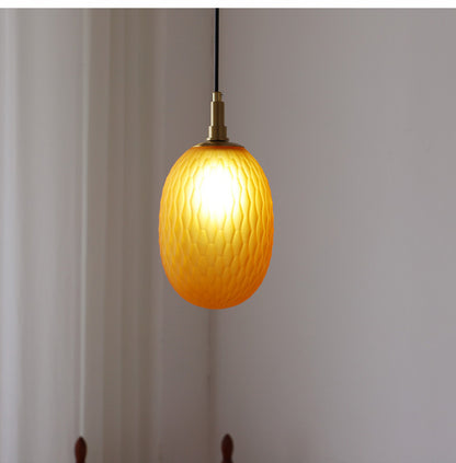 Nordic Pendant Light Bedroom Bedside Glass Droplight Colored Homestay Restaurant Staircase Bar Luminaire