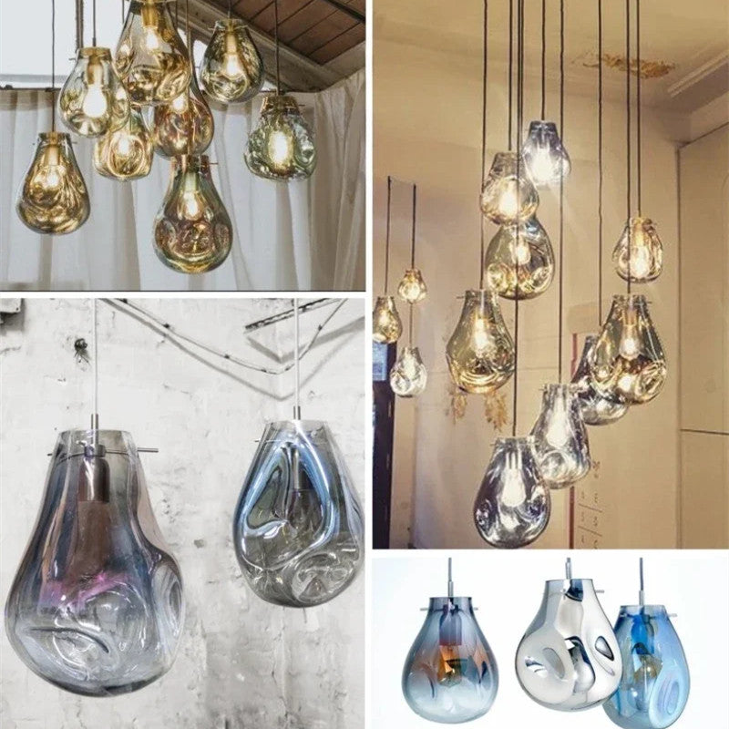 Nordic Pocket Glass Chandelier Table Dining Kitchen Island Pendant Lights Decor Lighting Suspension Design