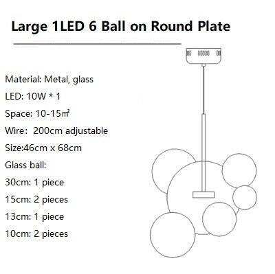 Bubble Lamp Globe Glass Hanging Lamps Dining Room Bubble Pendant Light Kitchen Hotel Glass Ball Suspension Lighting