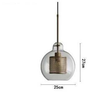 Nordic Modern Simple Glass Ball Single Head E27 LED Pendant Lights Personality Decorative Lighting For Living Room Bedroom Cafe