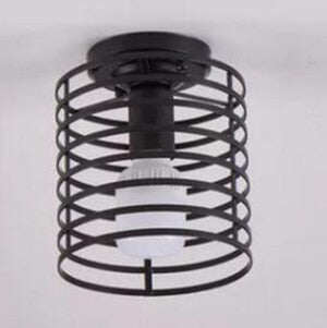 Modern Wrought Iron E27 Led Ceiling Lamps Black Ceiling Lights For Kitchen Living Room Bedroom Study Aisle Restaurant Cafe Hotel