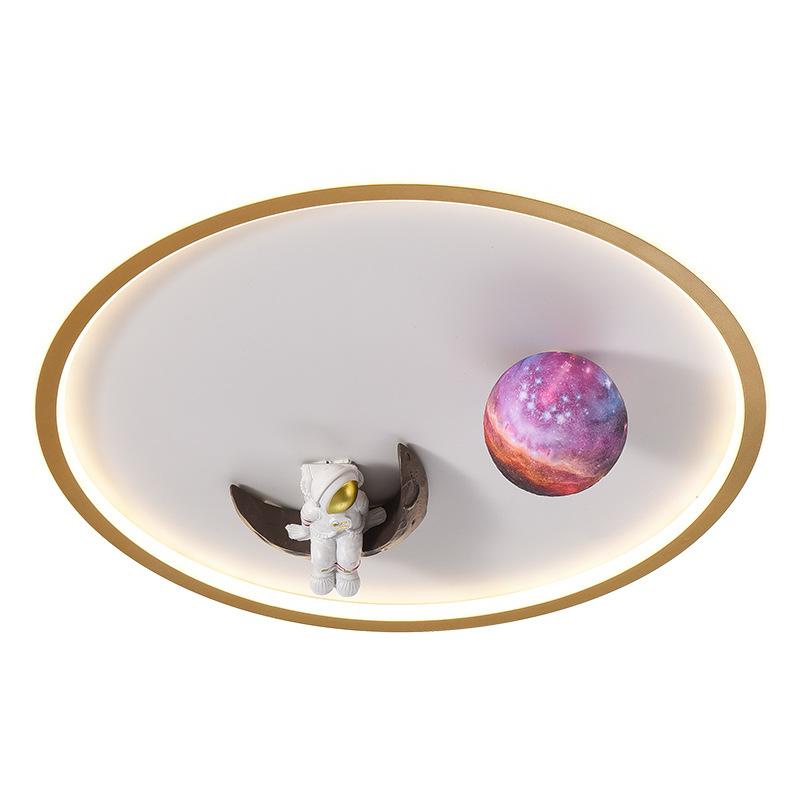 New Creative Astronaut Ceiling Lamp Children's Room Cartoon Moon Planet Bedroom Study Round Nordic Lamps