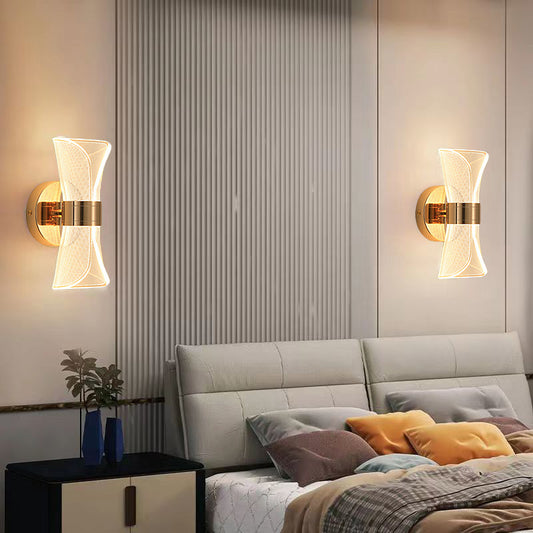 Luxury Wall Lamp Bedroom Bedside Lamp Online Celebrity Hotel Living Room LED Acrylic Background Wall Creative Street Lamp