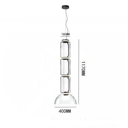 Modern Simple Glass Splicing Time Tunnel Restaurant Empty Chandelier