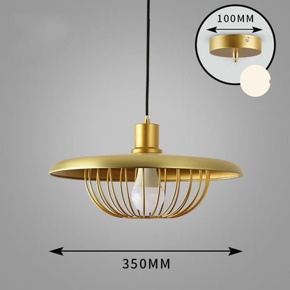 Simple Nordic Single Head Chandelier Personalized Bar Restaurant Bedroom Lamp Coffee Shop Hat Shadow Chandelier