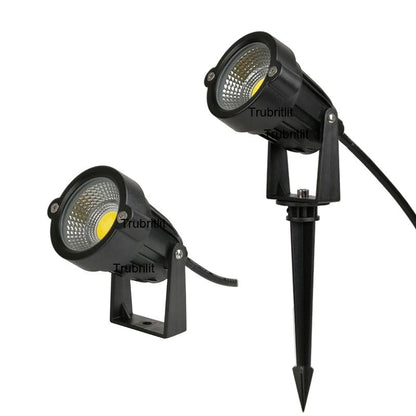 4pcs 5W LED Landscape Lights Waterproof Garden Pathway Lights Walls Trees Flags Outdoor Spotlights with Spike Lawn lamps