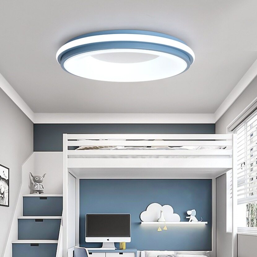 Nordic LED Ceiling Light Originality Macaron Circular Color Modern Ceiling Lamp Balcony Bedroom Study Room Aisles Home Lighting