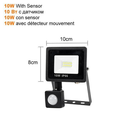 PIR Motion Sensor LED Flood Light 10W 30W 50W Outdoor Floodlight Waterproof Led Spotlight for Garden Wall Street Light
