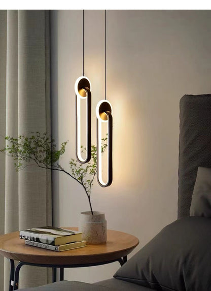 Modern Creative LED Pendant Lamps Wall Hanging Chandelier Bedroom Bedside Lamp Dining Room Decor