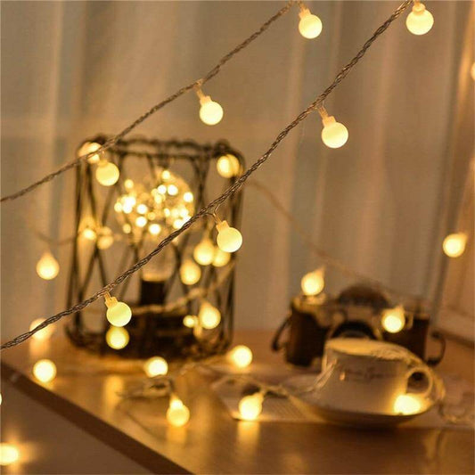 3M 5M 10M AA Battery LED Ball String Lights Christmas lights indoor Garland on Batteries Wedding Xmas Decoration light