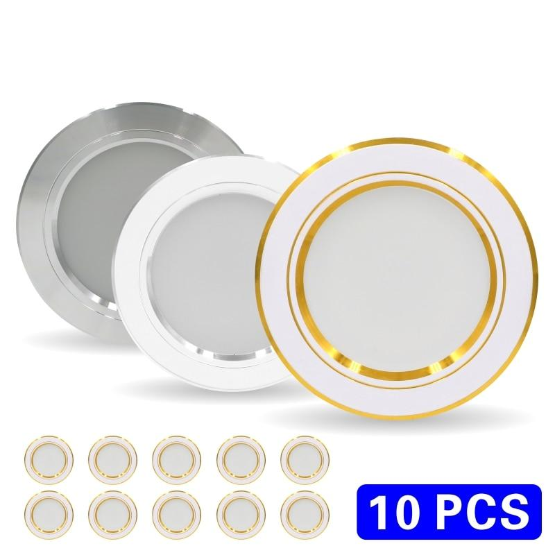 10pcs/lot Led Downlight Ceiling Light 5W 9W 12W Recessed Down light Round Led Panel Light 15W 18W Spotlight Indoor Lighting