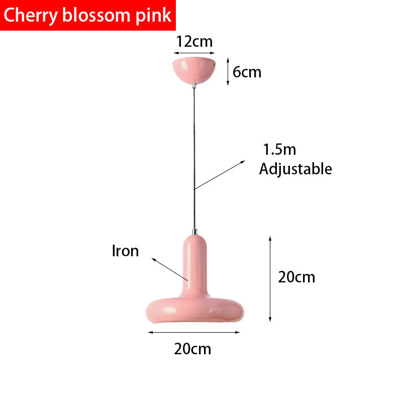 Macaron Small Pendant Lamp Modern Cream Style Bedroom Bedside Lamp Fashionable and Simple Lamp