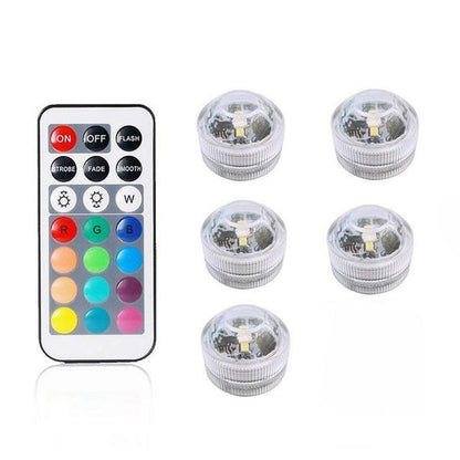 Remote Controlled RGB Submersible Light Battery Operated Underwater Night Lamp Vase Bowl Outdoor Garden Wedding Party Decoration
