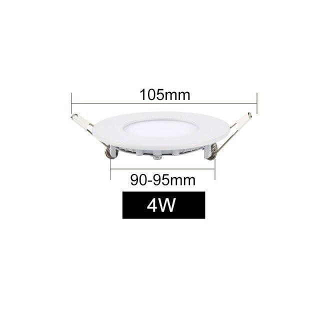LED Panel Light 3W 4W 6W 9W 12W 15W 18W Ultra Thin Spot LED 110V Round Recessed Spot Light Lamp For Living Room