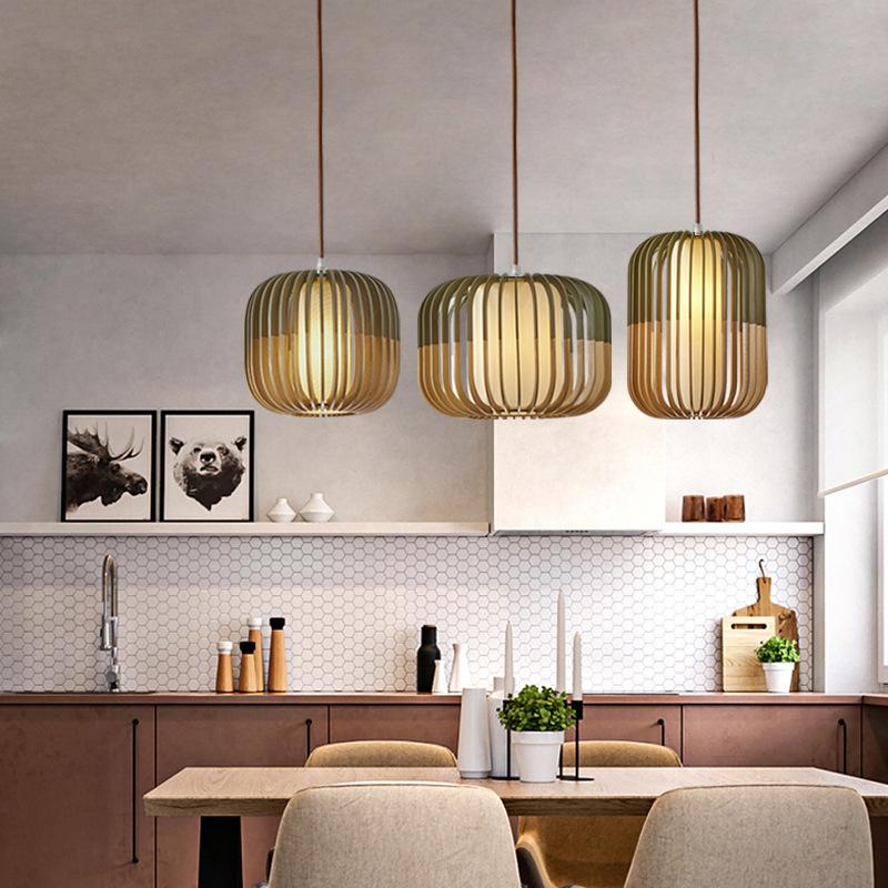 Simple Solid Wood Nordic Pendant
