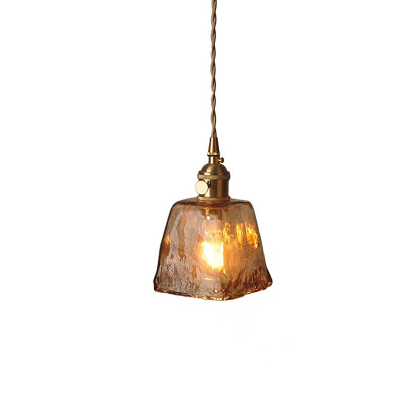 Retro Brass Chandelier Restaurant Glass Lamp Artistic Creativity Personalized Industrial Wind Chandelier