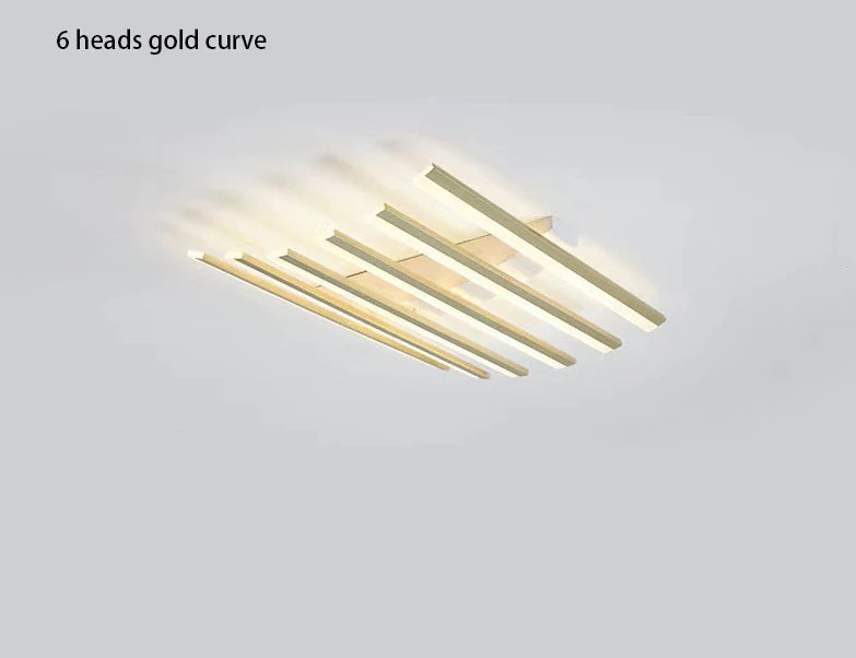 Modern led living room ceiling lamp simple Nordic creative square line restaurant light in the bedroom hall new lighting