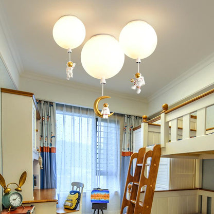 Creative Astronaut Children's Room Lamp Bedroom Ceiling Lamp