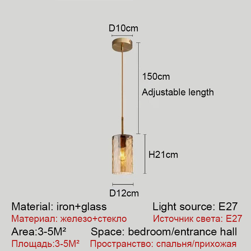 Glass Pendant Lights For Bedroom Dining Room Bar Home Ceiling Chandelier Stair Lamp Interior Hanging Lamps