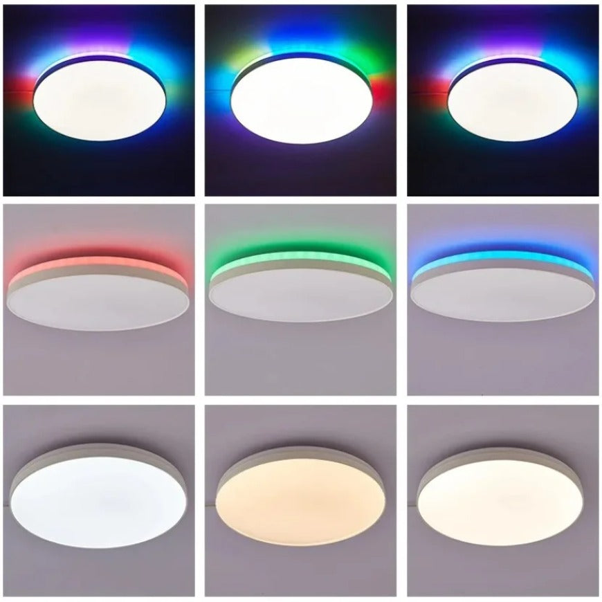 LED Ceiling Light RGB Backlight Color Illumination Bluetooth Remote Control Dimmable Decorative Light