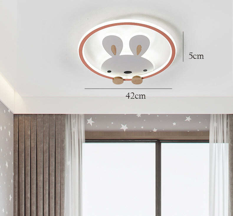 Light In The Bedroom Simple Modern Creative Cartoon Bunny Princess Room Lamp Led Ceiling Lamp