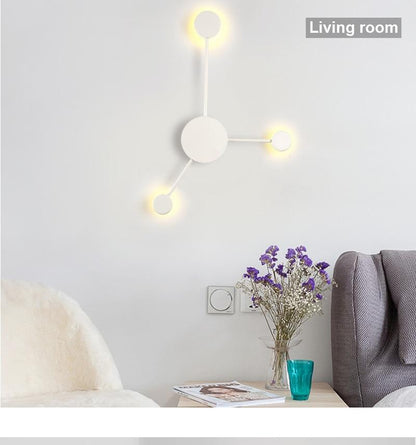Postmodern wall lamp simple led living room wall lamp bedroom bedside creative aisle hotel exhibition hall corridor lighting