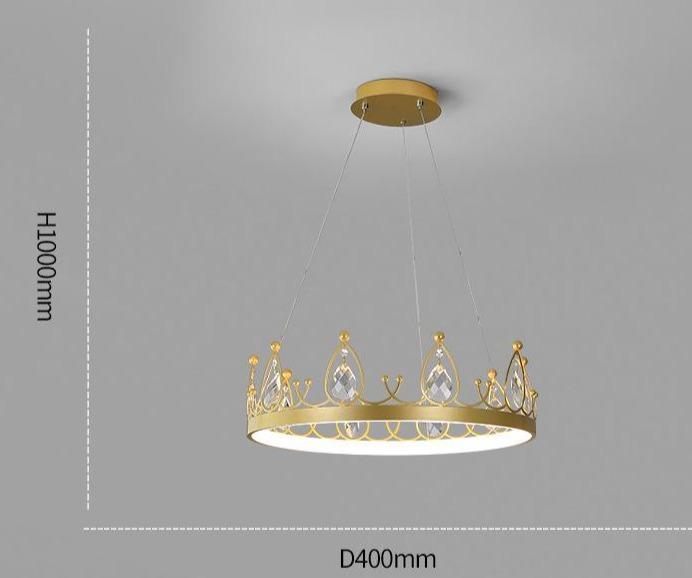 Chandelier Crown Luxury Living Room Bedroom Crystal Lamp