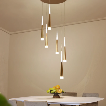 LED Simple Pendant Lights Gold Lamp For Living Room  Lustre Pendant Lights Pendant Ceiling Fixtures