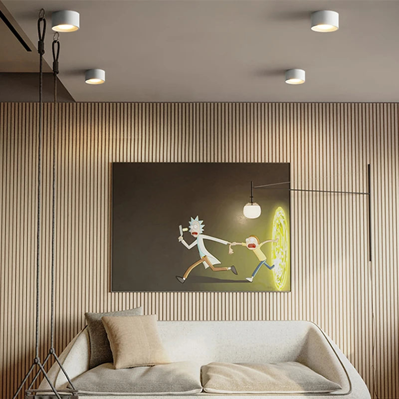 Nordic LED Ceiling Lamp Cylinder Spotlight Chandelier for Bedroom Hallway Decoration Indoor Lighting