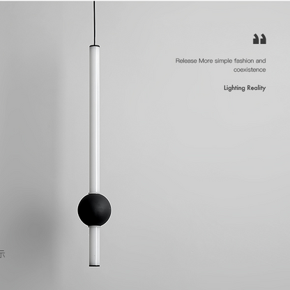Nordic Bedside Chandelier Modern Simple Living Room Background Wall Bar Long Line Chandelier Bedroom Single Head Tooling Small Chandelier