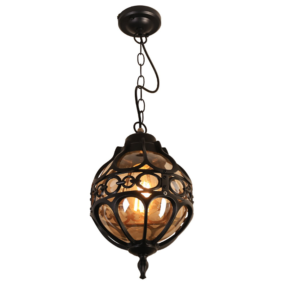 Vintage Glass Chandeliers Outdoor Pendant Lamp Balcony Grape Waterproof Aluminum E27 Bulb Garden Hanging Lamp Loft