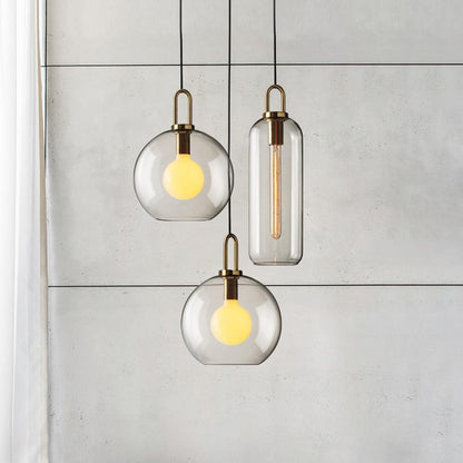 Postmodern Ins Pendant Lights Luxury Restaurant Lamps Nordic Bar Bedroom Bedside Glass Ball Single Hanging Lamp