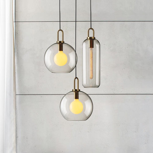 Postmodern Ins Pendant Lights Luxury Restaurant Lamps Nordic Bar Bedroom Bedside Glass Ball Single Hanging Lamp