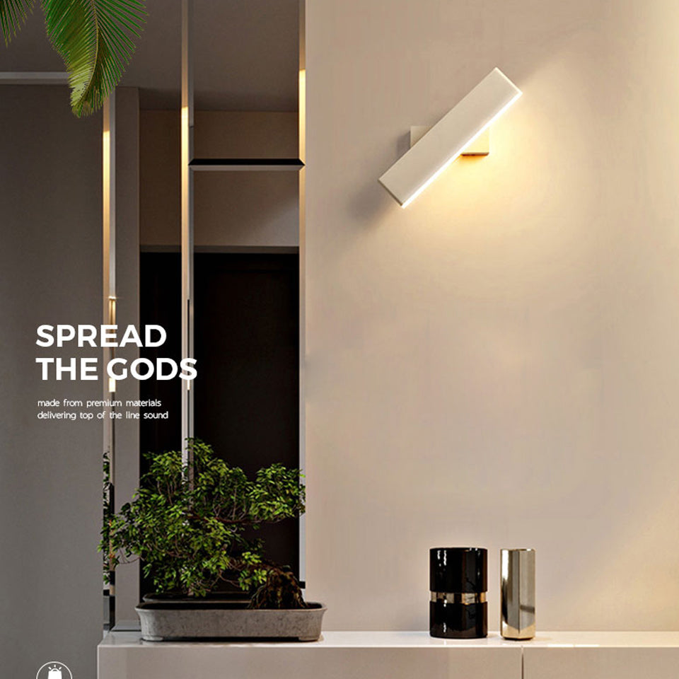 Wooden modern led wall lights bedside wall lamp wall sconce black bedroom Nordic steering head for living room ZBD0027