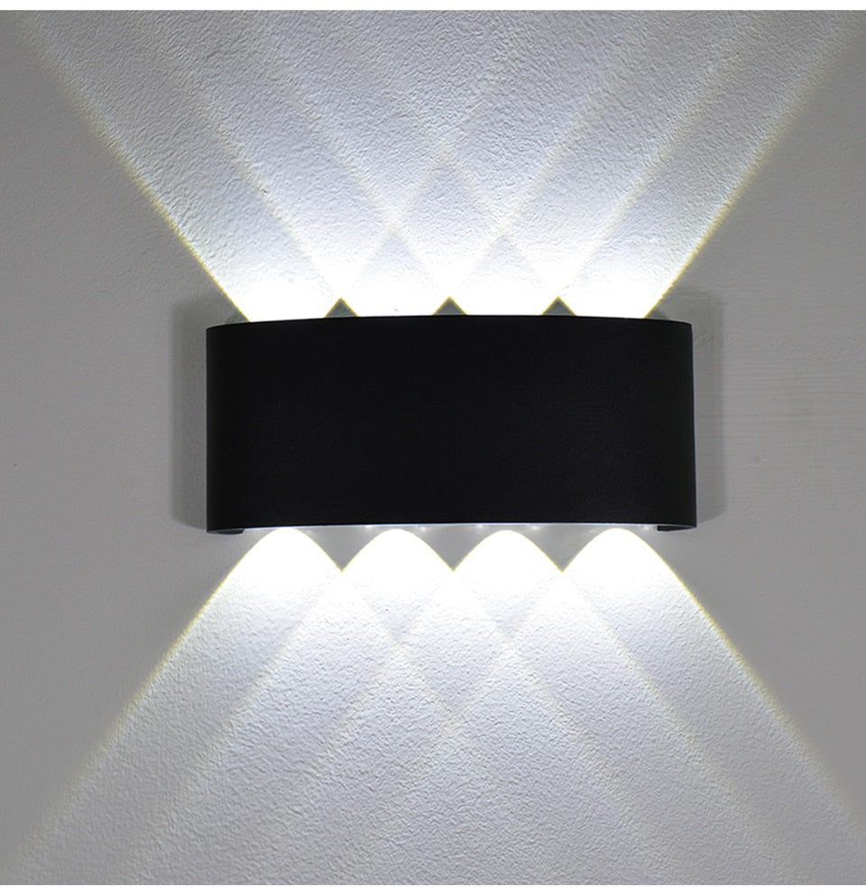 NEW Wall Lamp Led Aluminum Outdoor Indoor Ip65 Up Down White Black Modern For Home Stairs Bedroom Bedside Bathroom Light