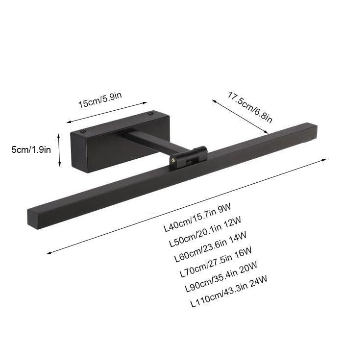 L40cm L60cm L70cm L90cm L110cm LED Wall Lamp Bathroom Mirror Light Waterproof Modern Acrylic Wall Lamp Bathroom Lights