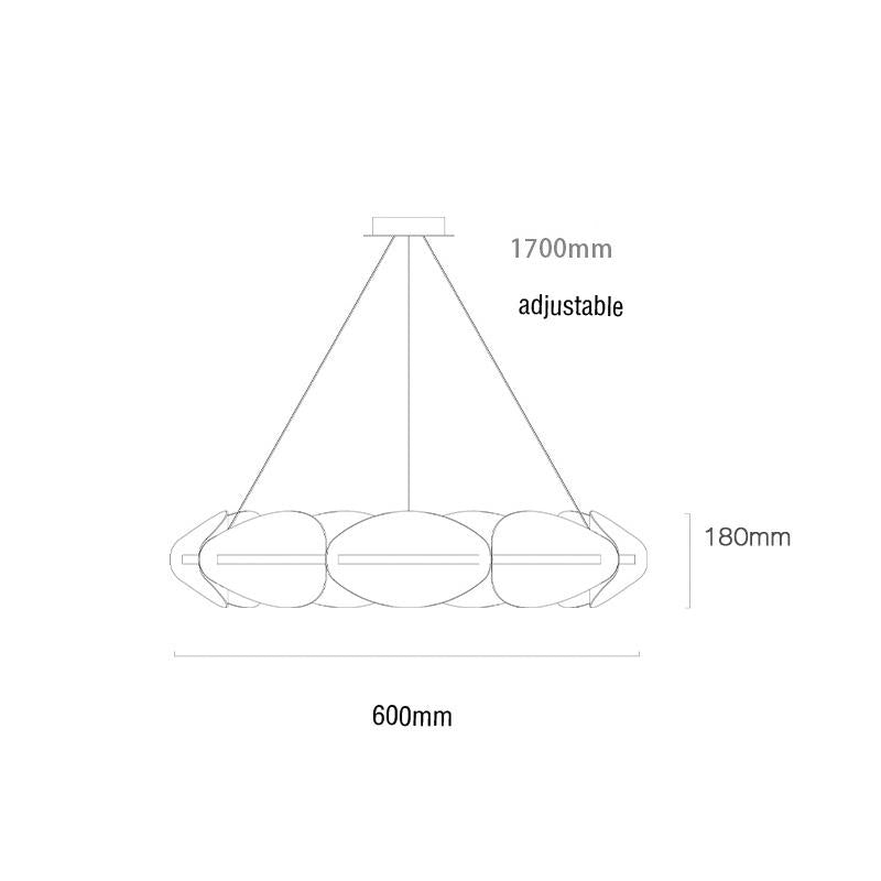 Circular Household Simple Petal Warm Chandelier