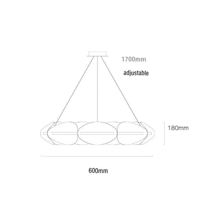 Circular Household Simple Petal Warm Chandelier
