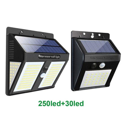 250 LED Solar Light Outdoor Solar Lamp Solar Powered Sunlight Waterproof PIR Motion Sensor Street Light for Garden Decoration