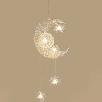 Modern Pendant Lighting Moon Star hanging lights Children Bedroom Lighting Fixture