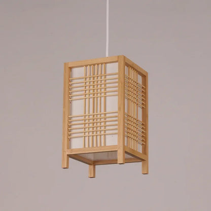 Retro Bamboo pendant lights Creative B&B Guest Room Corridor Bamboo Square Chandeliers Restaurant Chinese Decorative Chandelier