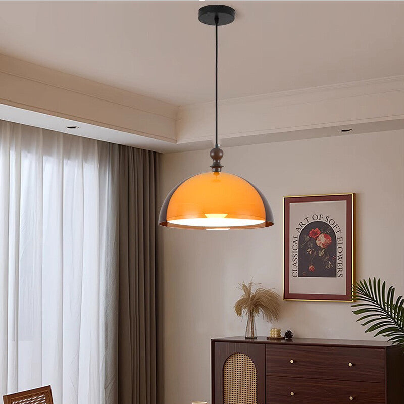 Vintage Pendant Lamp Double layer acrylic lampshade pendant light Dining Room Bar Bedroom bar counter orange mooding lamp