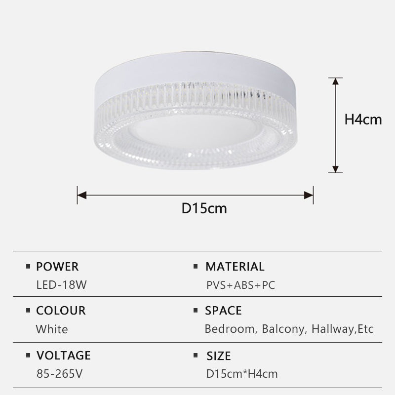 LED Ceiling Light Modern Simple Circular Crystal Light Indoor Home Light AC85-256V Living Room Bedroom Decor Lighting Fixtures