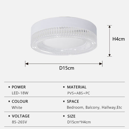 LED Ceiling Light Modern Simple Circular Crystal Light Indoor Home Light AC85-256V Living Room Bedroom Decor Lighting Fixtures